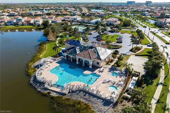 Expansive Resort Style Pool with additional wading pool and hot tub.