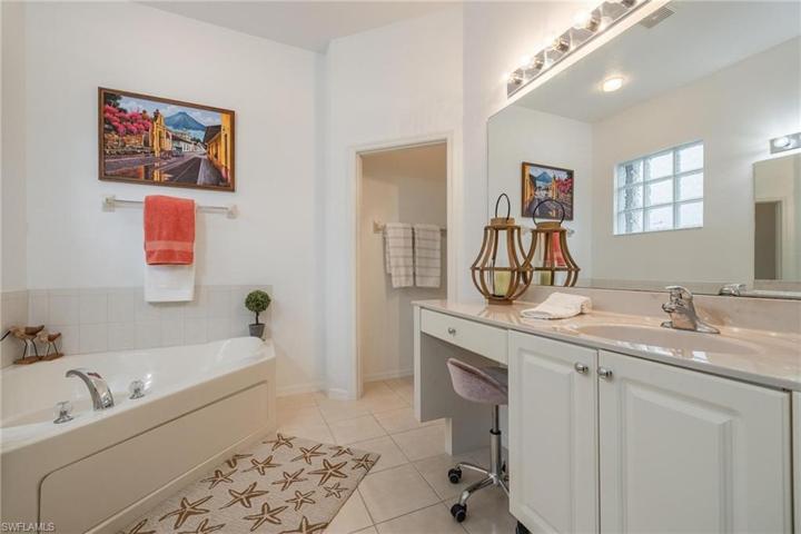 Main bedroom ensuite - with dual vanities, separate tub and shower area along with private water closet.