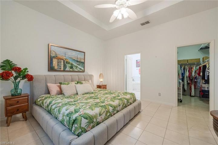 Main bedroom is large enough for king size bed and extra furniture. Large walk in closet and ensuite. Custome trey ceilings in bedroom as well.