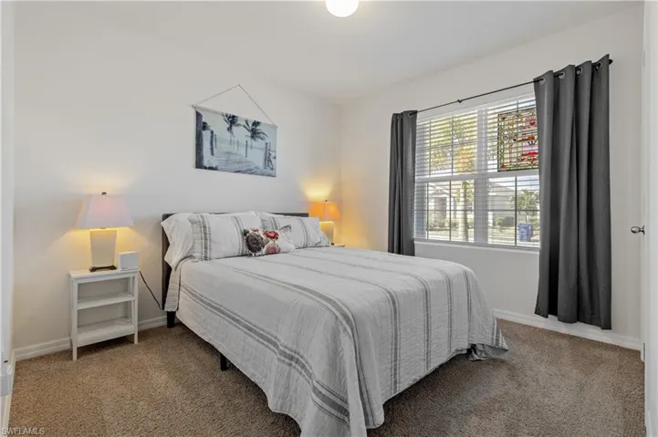 Bedroom with carpet floors