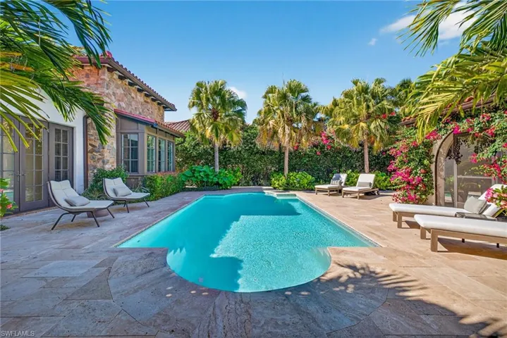 Swimming pool featuring a patio area