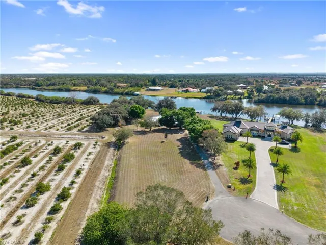 Drone / aerial view of a large body of water