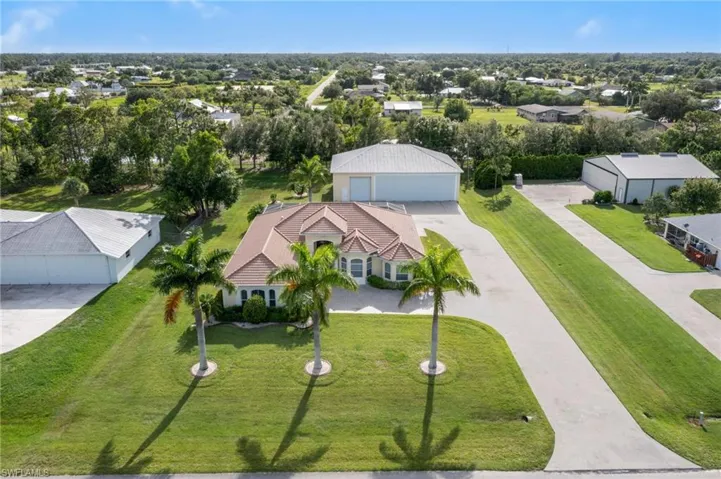 Birds eye view of property