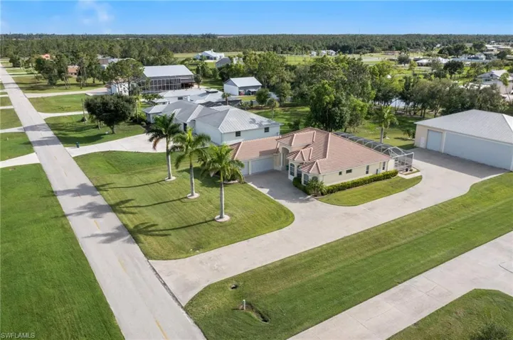 Birds eye view of property