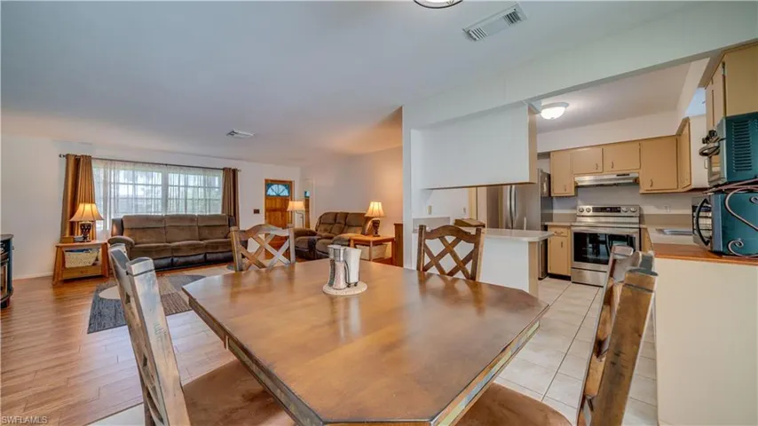 Dining room featuring light hardwood / wood-style flooring