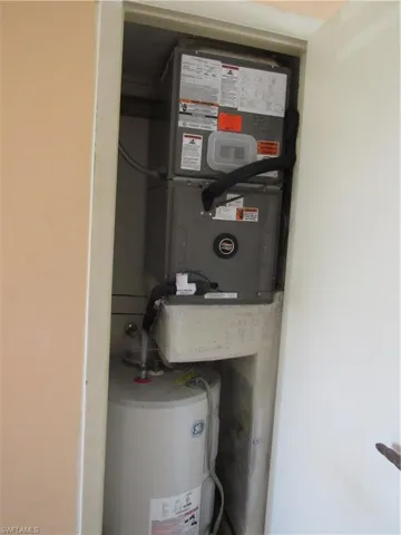 Utility room with water heater