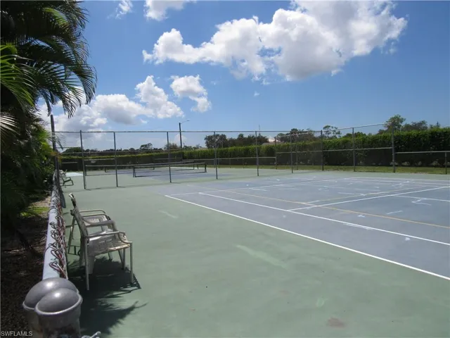 View of tennis court