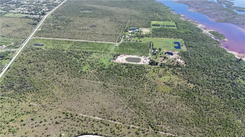 Bird's eye view of a large body of water