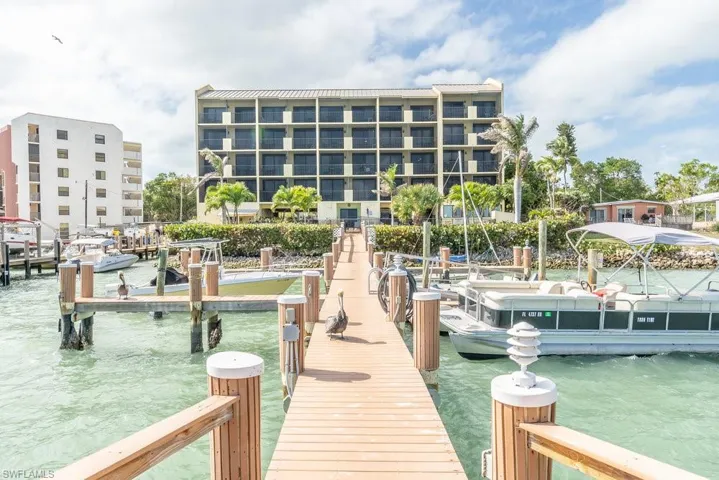Dock with a water view