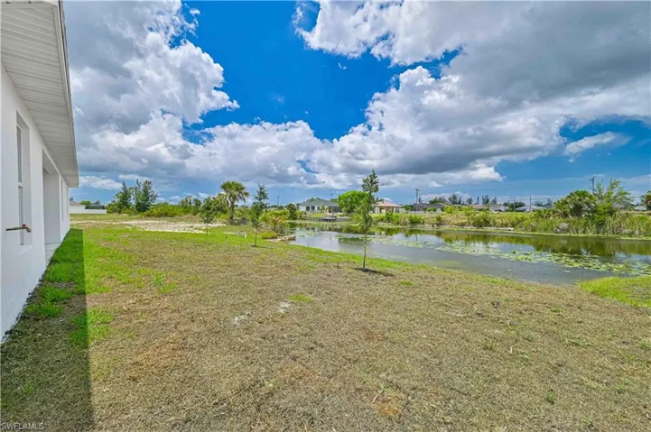 View of yard featuring a water view