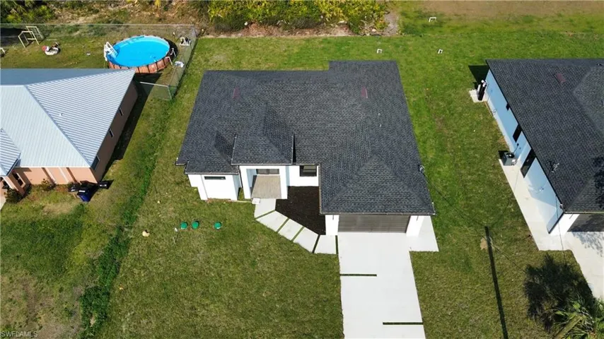 View from above of property