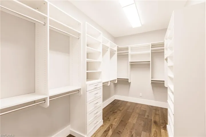One of two walk-in closets