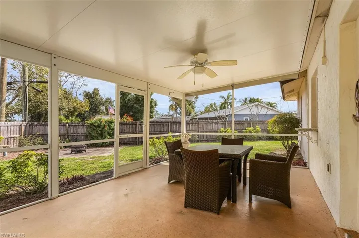 Lanai with pass-through from kitchen