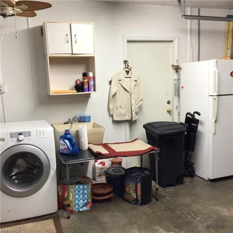 This garage also boasts a side door