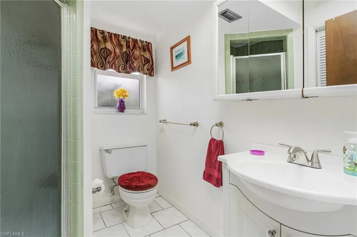 Primary bath with shower.