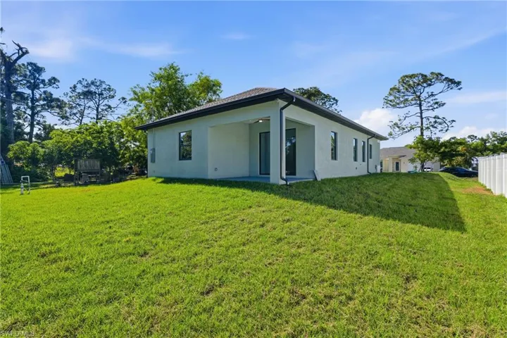 Back corner of property