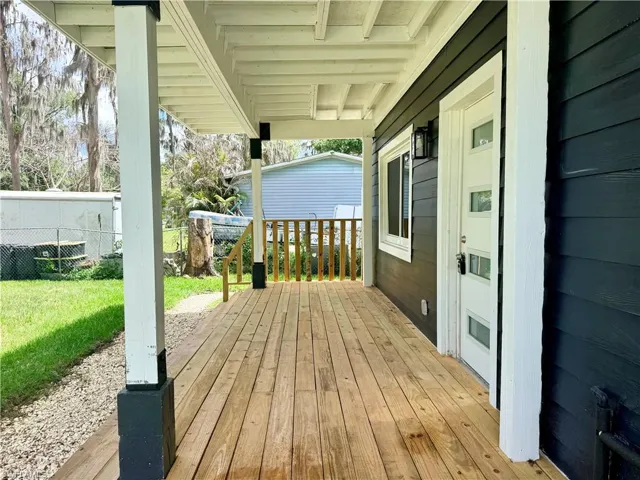 View of wooden terrace
