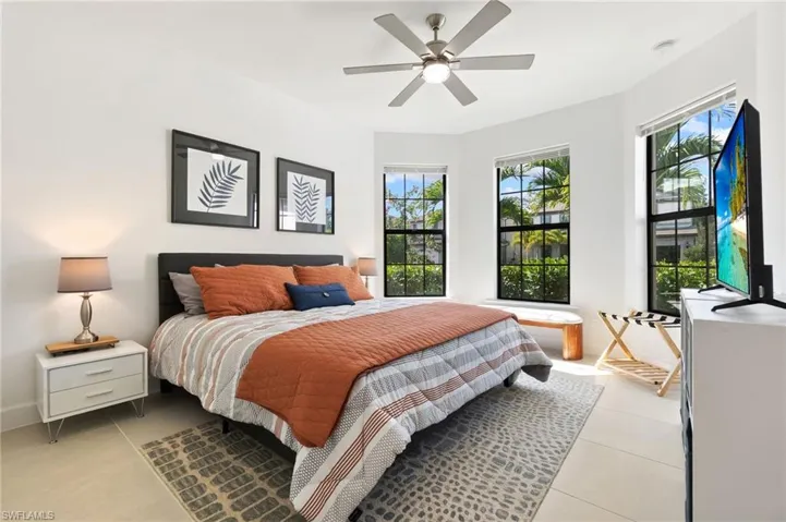 Bedroom with ceiling fan