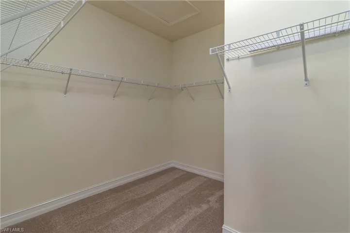 Walk in closet featuring carpet