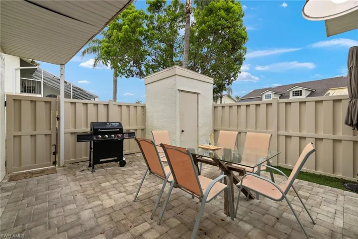 private courtyard patio
