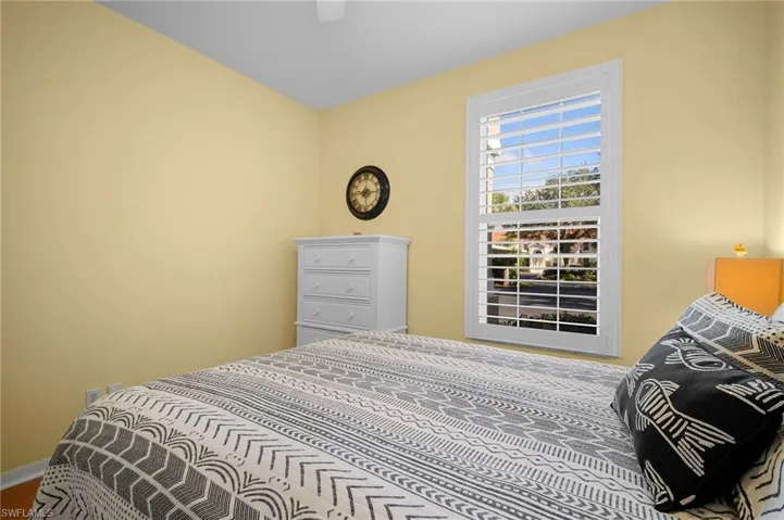 Bedroom with a ceiling fan
