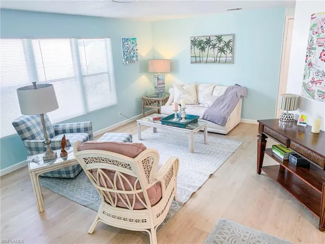 Living and dining areas