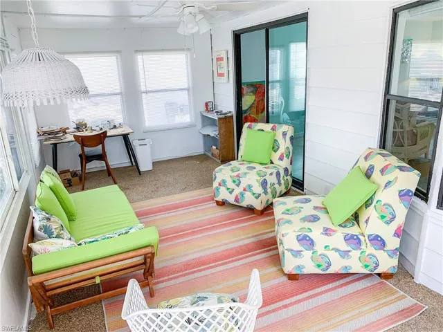 Spacious sunroom off living area