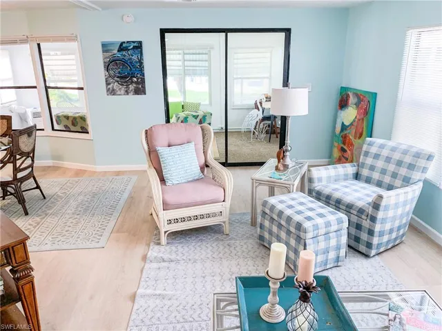 Living and dining areas