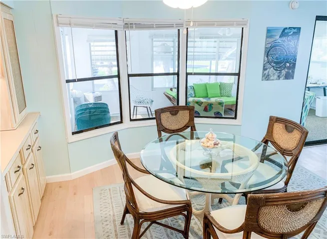 Living and dining areas