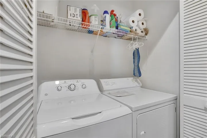 Laundry room featuring washer and dryer