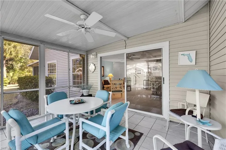 Lanai enclosed with vinyl sliders