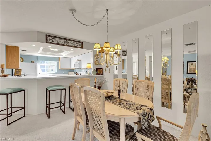 Dining area just off the kitchen