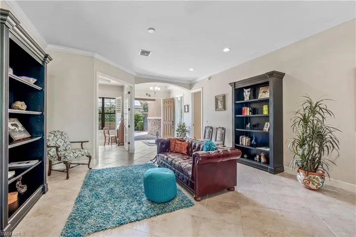 Spacious Living Room with High Ceilings
