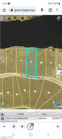 Aerial view of property's location with property boundaries highlighted