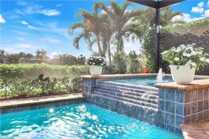 Salt water pool and spa