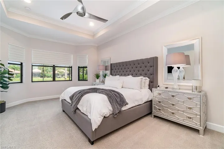 Huge primary suite with tray ceiling and plenty of room for your furniture