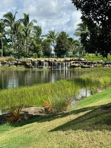 A soothing waterfall feature is always a treat