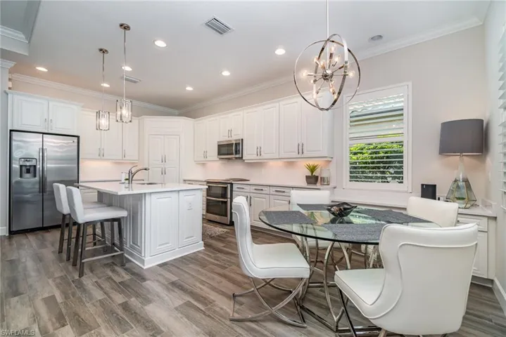 Breakfast area is conveniently located near kitchen