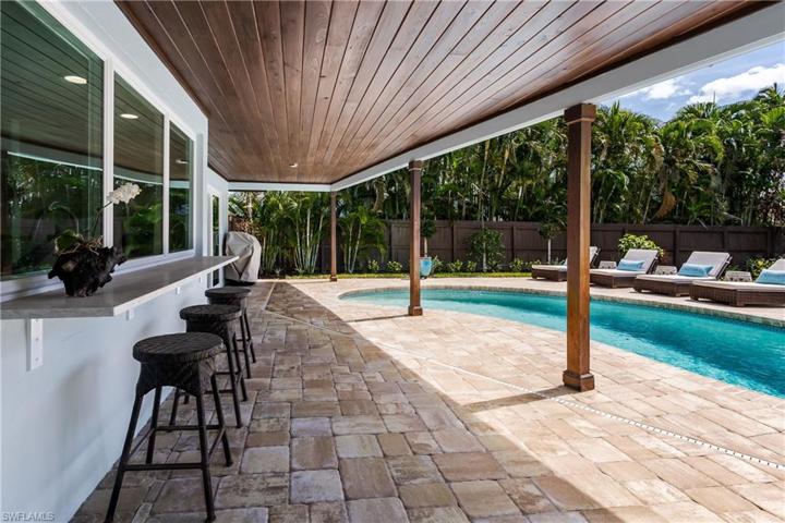 9' Long Bar countertop outside the Kitchen Windows!