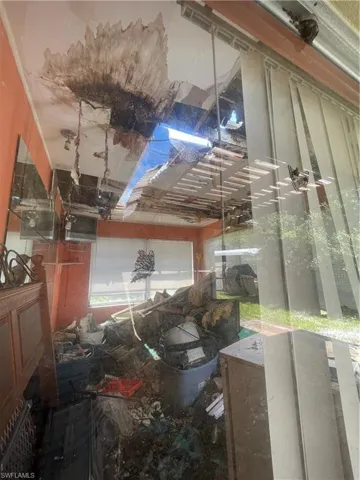 roof caved in