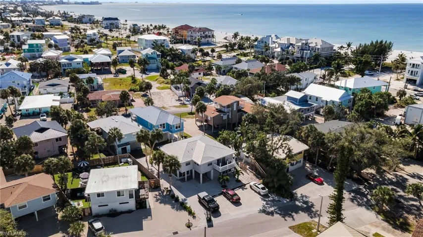 Drone / aerial view of a nearby body of water