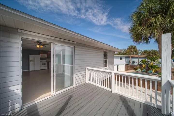View of wooden deck