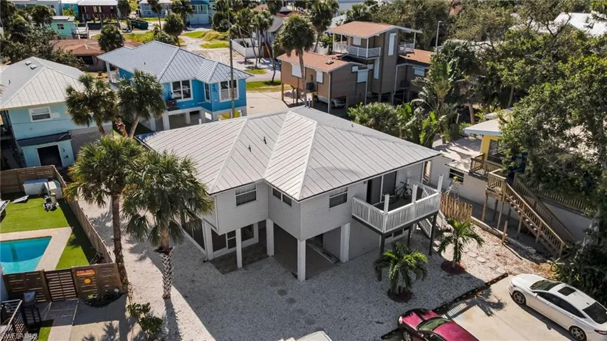 Aerial view of residential area