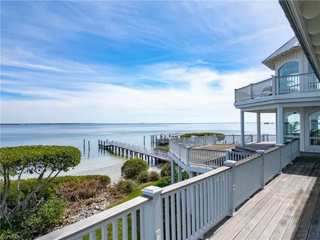 Expansive deck and panoramic water view