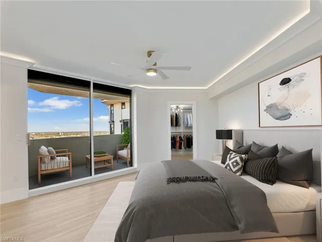 Bedroom 3 offers spacious customized walk-in closet with en-suite bath featuring tub/shower combo.  Enjoy morning coffee with east facing balony.