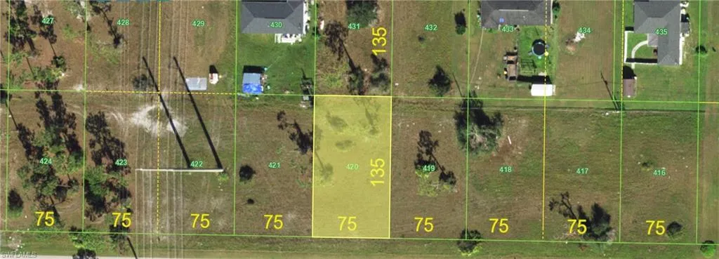 Aerial view of property's location