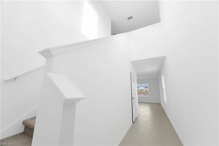 Hallway with baseboards