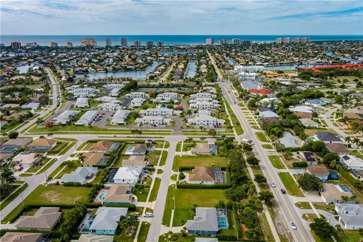 Elevated view towards the Gulf