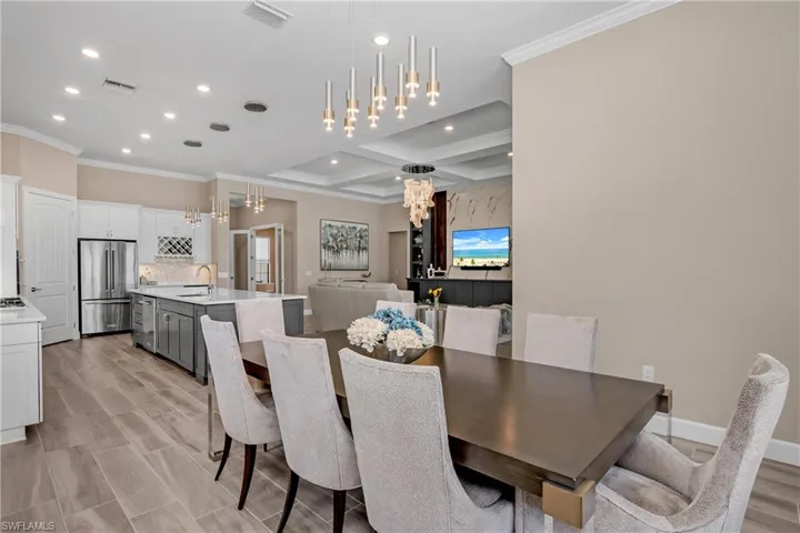 Open floor plan with family dining space.