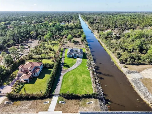 Drone / aerial view of a large body of water